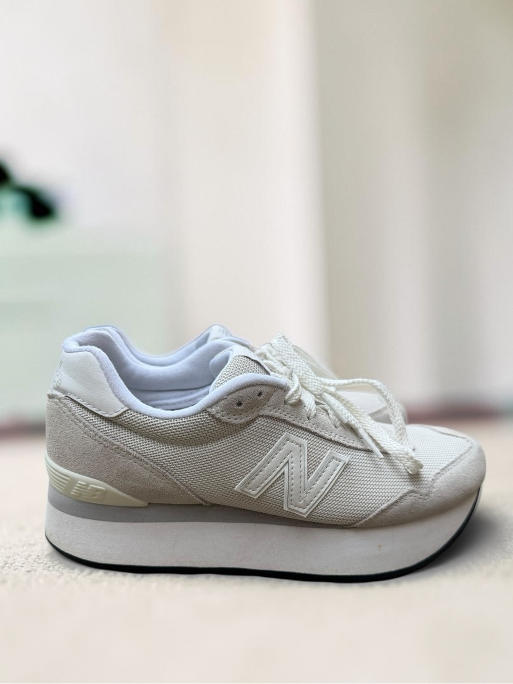 New Balance 515H Platform Womens Size 9.5B Sea Salt White